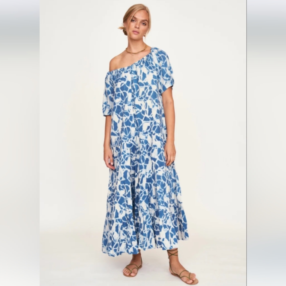 Mirth Capri Dress in Indigo Crackle size Medium - Picture 2 of 8